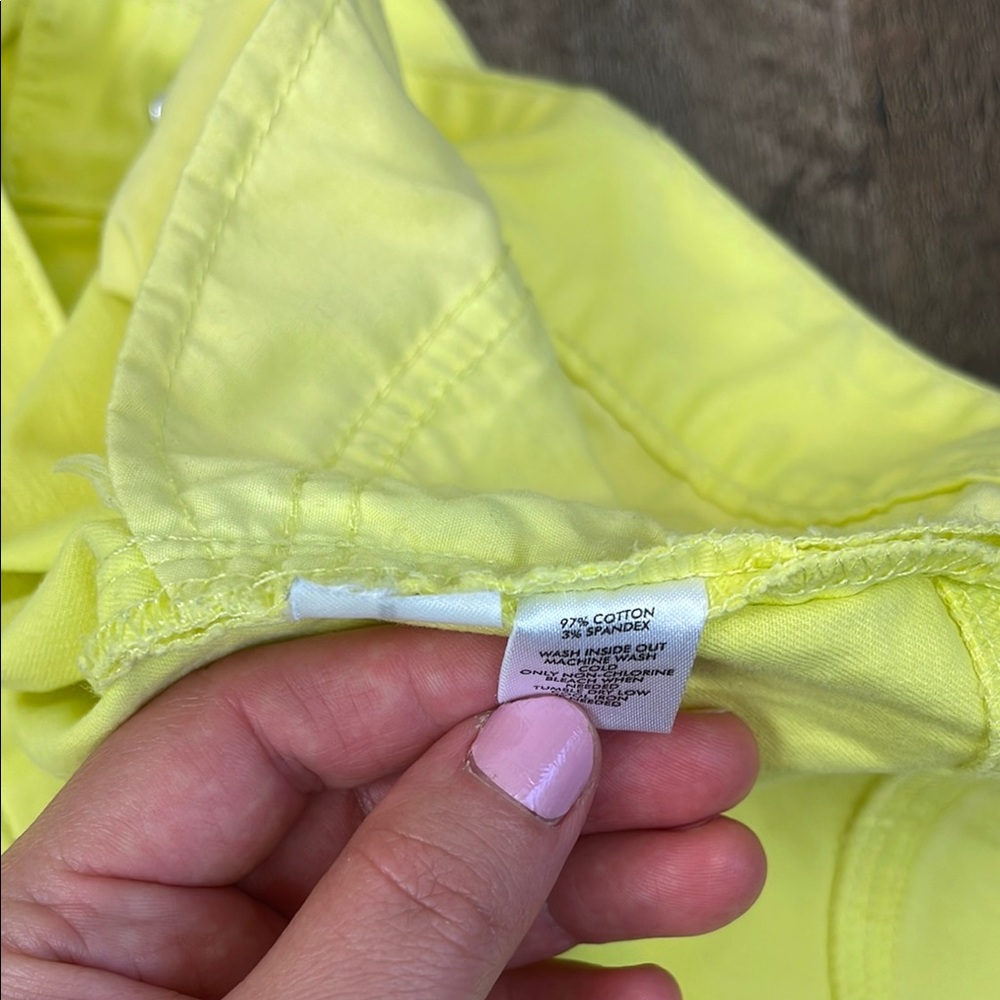 Ann Taylor Loft Bright Yellow Modern Crop Pants Ladies Size 10 - Picture 4 of 7